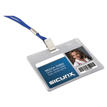 SICURIX® Sicurix Badge Holder, Horizontal, 2.13 X 3.38, Clear, 12-pack freeshipping - TVN Wholesale
